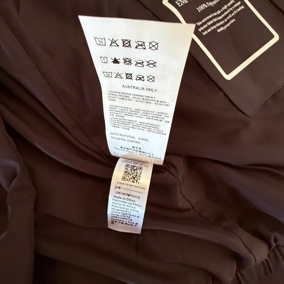 EMPORIO ARMANI Mens Jet Black Ltd. Ed. Hooded Lunar New Year Dragon Jacket, 52 - Picture 12 of 14